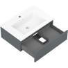 Mexen Orio koupelnová skříňka 70 cm s umyvadlem Otis, 1 zásuvka, grafit mat/bílá mat - 91A10-07023-1-BF66-W18M01