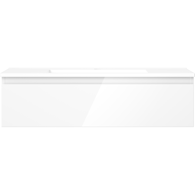 Mexen Orio koupelnová skříňka 90 cm s umyvadlem Otis, 1 zásuvka, bílý lesk - 91A10-09023-1-BF00-W18M00