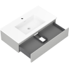 Mexen Orio koupelnová skříňka 90 cm s umyvadlem Otis, 1 zásuvka, šedá mat/bílá mat - 91A10-09023-1-BF62-W18M01
