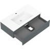 Mexen Orio koupelnová skříňka 90 cm s umyvadlem Otis, 1 zásuvka, grafit mat/bílá mat - 91A10-09023-1-BF66-W18M01