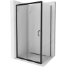 Mexen Apia rozsouvací sprchový kout 130 x 80 cm, Průhledné, Černá - 840-130-080-70-00