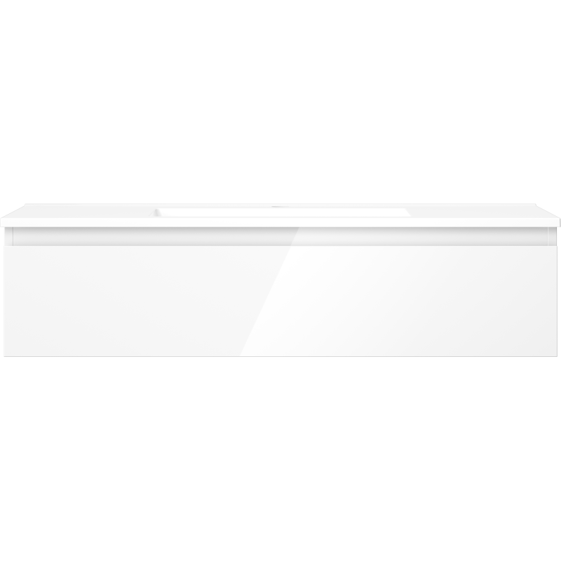 Mexen Orio koupelnová skříňka 100 cm s umyvadlem Otis, 1 zásuvka, bílý lesk - 91A10-10023-1-BF00-W18M00