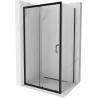 Mexen Apia rozsouvací sprchový kout 125 x 80 cm, Průhledné, Černá - 840-125-080-70-00
