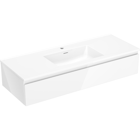 Mexen Orio koupelnová skříňka 120 cm s umyvadlem Otis, 1 zásuvka, bílý lesk - 91A10-12023-1-BF00-W18M00