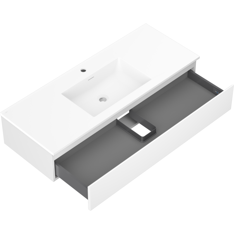 Mexen Orio koupelnová skříňka 120 cm s umyvadlem Otis, 1 zásuvka, bílá mat - 91A10-12023-1-BF01-W18M01