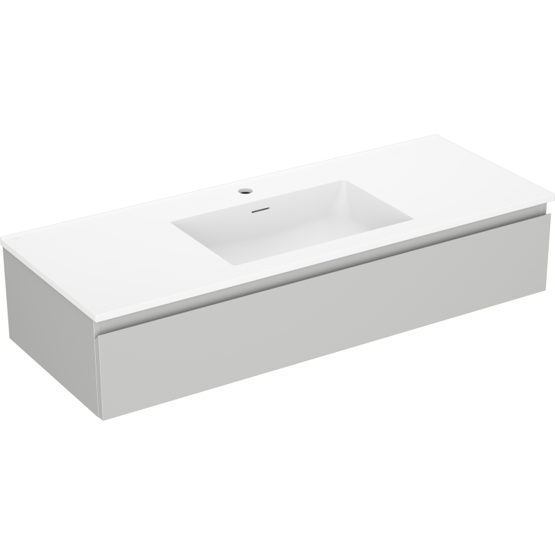 Mexen Orio koupelnová skříňka 120 cm s umyvadlem Otis, 1 zásuvka, šedá matná/bílá matná - 91A10-12023-1-BF62-W18M01