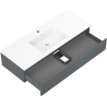 Mexen Orio koupelnová skříňka 120 cm s umyvadlem Otis, 1 zásuvka, grafit mat/bílá mat - 91A10-12023-1-BF66-W18M01
