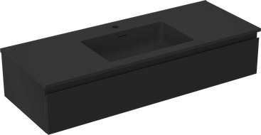 Mexen Orio koupelnová skříňka 120 cm s umyvadlem Otis, 1 zásuvka, černá mat - 91A10-12023-1-BF71-W18M71