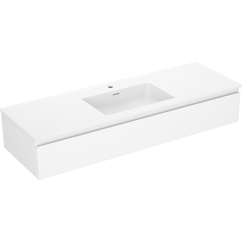 Mexen Orio koupelnová skříňka 140 cm s umyvadlem Otis, 1 zásuvka, bílá mat - 91A10-14023-1-BF01-W18M01