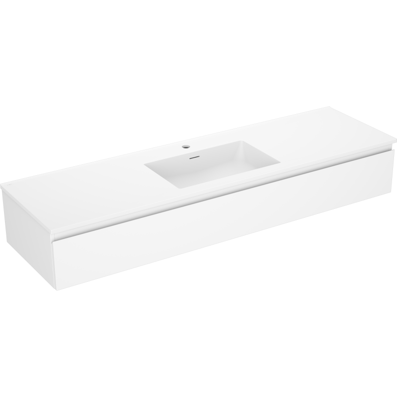 Mexen Orio koupelnová skříňka 160 cm s umyvadlem Otis, 1 zásuvka, bílá mat - 91A10-16023-1-BF01-W18M01