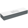 Mexen Orio koupelnová skříňka 160 cm s umyvadlem Otis, 1 zásuvka, grafitová mat/bílá mat - 91A10-16023-1-BF66-W18M01