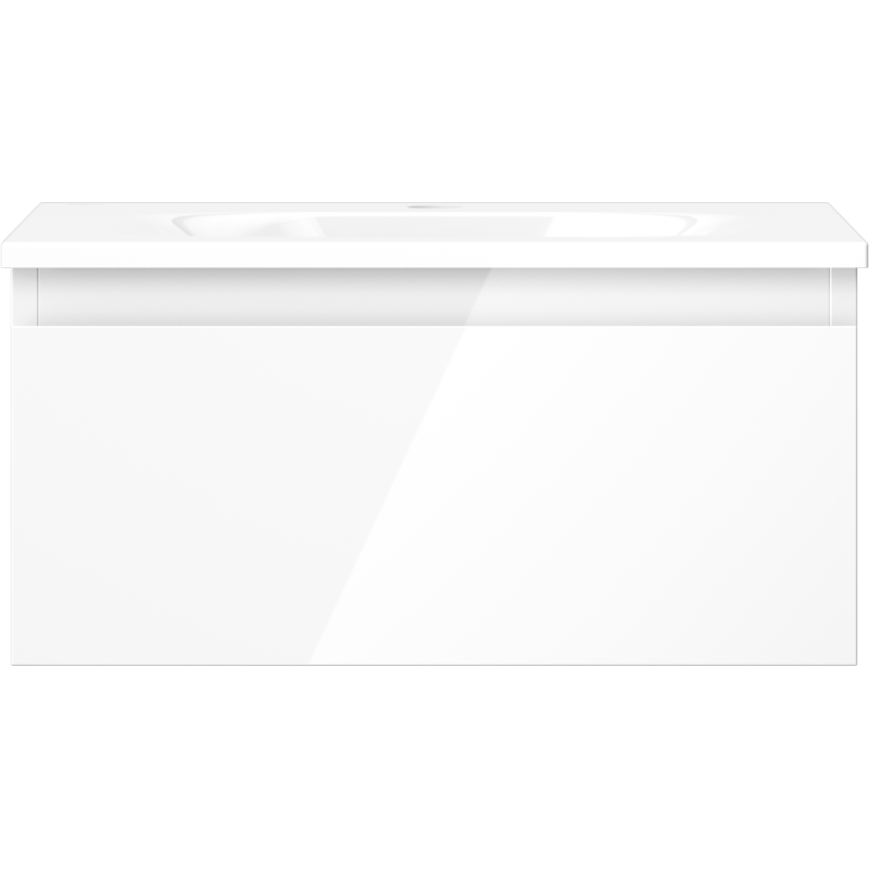 Mexen Orio koupelnová skříňka 50 cm s umyvadlem Vela, 1 zásuvka, bílý lesk - 91A10-05023-1-BF00-W23M00