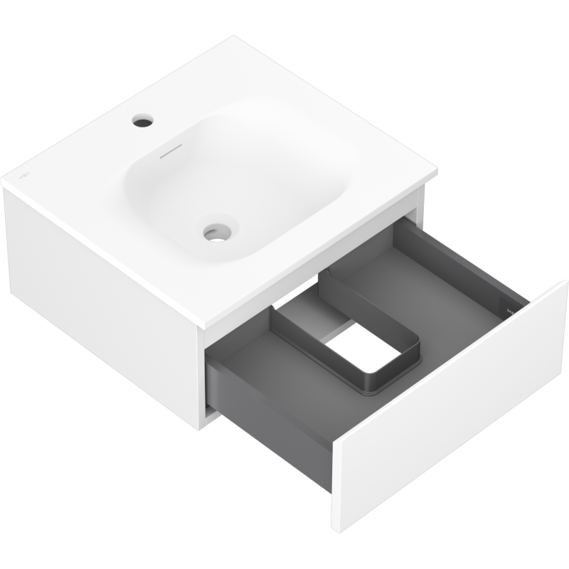 Mexen Orio koupelnová skříňka 50 cm s umyvadlem Vela, 1 zásuvka, bílá matná - 91A10-05023-1-BF01-W23M01