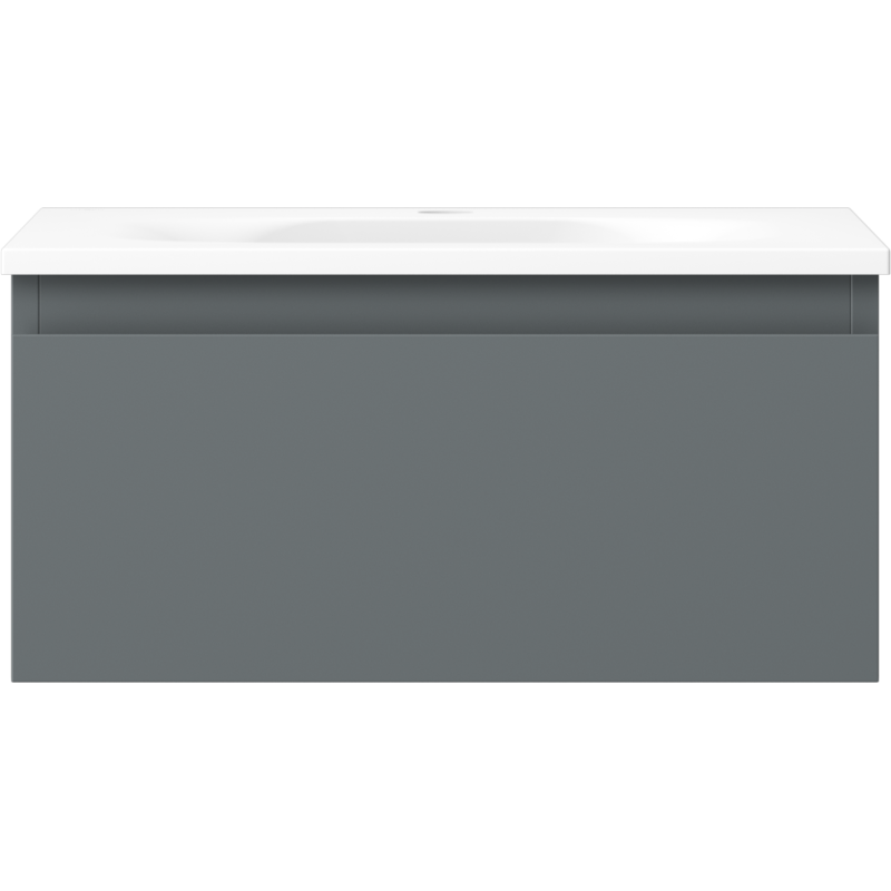 Mexen Orio koupelnová skříňka 50 cm s umyvadlem Vela, 1 zásuvka, grafit mat/bílá mat - 91A10-05023-1-BF66-W23M01