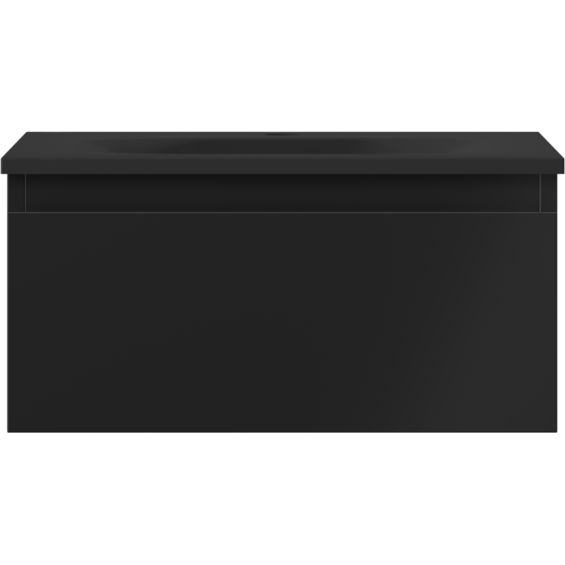 Mexen Orio koupelnová skříňka 50 cm s umyvadlem Vela, 1 zásuvka, černá mat - 91A10-05023-1-BF71-W23M71