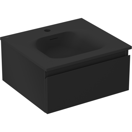 Mexen Orio koupelnová skříňka 50 cm s umyvadlem Vela, 1 zásuvka, černá mat - 91A10-05023-1-BF71-W23M71