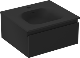 Mexen Orio koupelnová skříňka 50 cm s umyvadlem Vela, 1 zásuvka, černá mat - 91A10-05023-1-BF71-W23M71