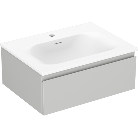 Mexen Orio koupelnová skříňka 60 cm s umyvadlem Vela, 1 zásuvka, šedá matná/bílá matná - 91A10-06023-1-BF62-W23M01
