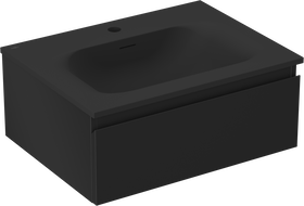 Mexen Orio koupelnová skříňka 60 cm s umyvadlem Vela, 1 zásuvka, černá mat - 91A10-06023-1-BF71-W23M71