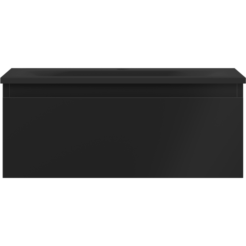 Mexen Orio koupelnová skříňka 60 cm s umyvadlem Vela, 1 zásuvka, černá mat - 91A10-06023-1-BF71-W23M71