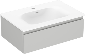 Mexen Orio koupelnová skříňka 70 cm s umyvadlem Vela, 1 zásuvka, šedá mat/bílá mat - 91A10-07023-1-BF62-W23M01