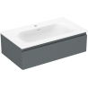 Mexen Orio koupelnová skříňka 80 cm s umyvadlem Vela, 1 zásuvka, grafit mat/bílá mat - 91A10-08023-1-BF66-W23M01