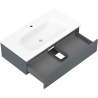 Mexen Orio koupelnová skříňka 90 cm s umyvadlem Vela, 1 zásuvka, grafitová matná/bílá matná - 91A10-09023-1-BF66-W23M01