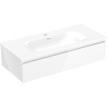 Mexen Orio koupelnová skříňka 100 cm s umyvadlem Vela, 1 zásuvka, bílý lesk - 91A10-10023-1-BF00-W23M00
