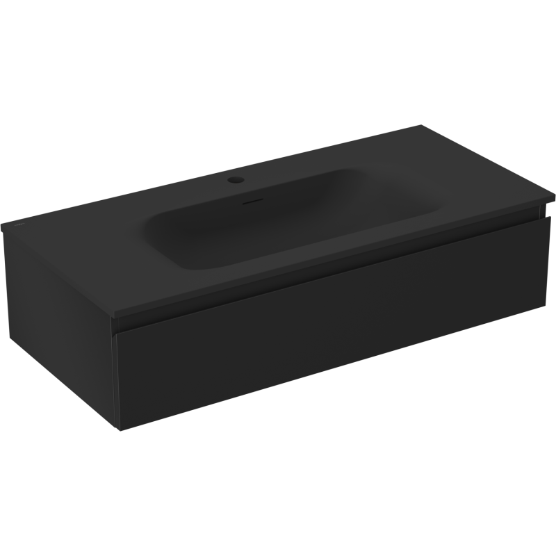 Mexen Orio koupelnová skříňka 100 cm s umyvadlem Vela, 1 zásuvka, černá mat - 91A10-10023-1-BF71-W23M71