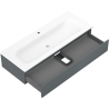 Mexen Orio koupelnová skříňka 120 cm s umyvadlem Vela, 1 zásuvka, grafit mat/bílá mat - 91A10-12023-1-BF66-W23M01
