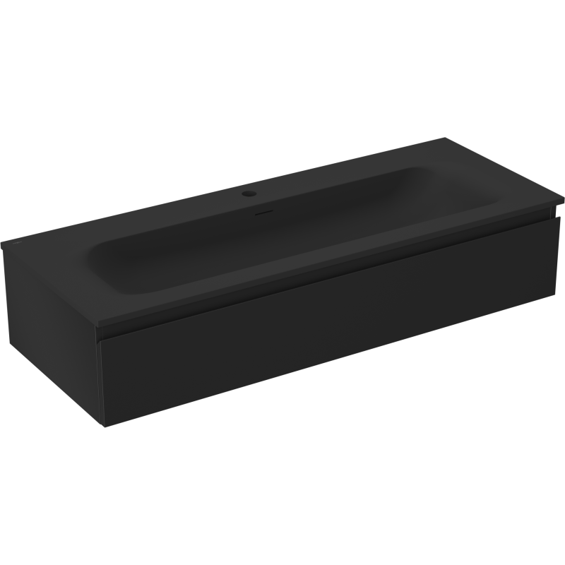 Mexen Orio koupelnová skříňka 120 cm s umyvadlem Vela, 1 zásuvka, černá mat - 91A10-12023-1-BF71-W23M71