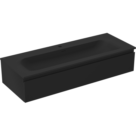 Mexen Orio koupelnová skříňka 120 cm s umyvadlem Vela, 1 zásuvka, černá mat - 91A10-12023-1-BF71-W23M71