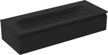 Mexen Orio koupelnová skříňka 120 cm s umyvadlem Vela, 1 zásuvka, černá mat - 91A10-12023-1-BF71-W23M71