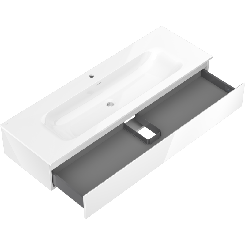 Mexen Orio koupelnová skříňka 140 cm s umyvadlem Vela, 1 zásuvka, bílý lesk - 91A10-14023-1-BF00-W23M00