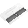 Mexen Orio koupelnová skříňka 140 cm s umyvadlem Vela, 1 zásuvka, bílý lesk - 91A10-14023-1-BF00-W23M00