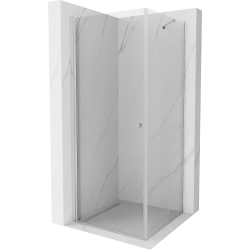 Mexen Pretoria sprchový kout s otočnými dveřmi 80 x 80 cm, Průhledné, Chromovaná - 852-080-080-01-00