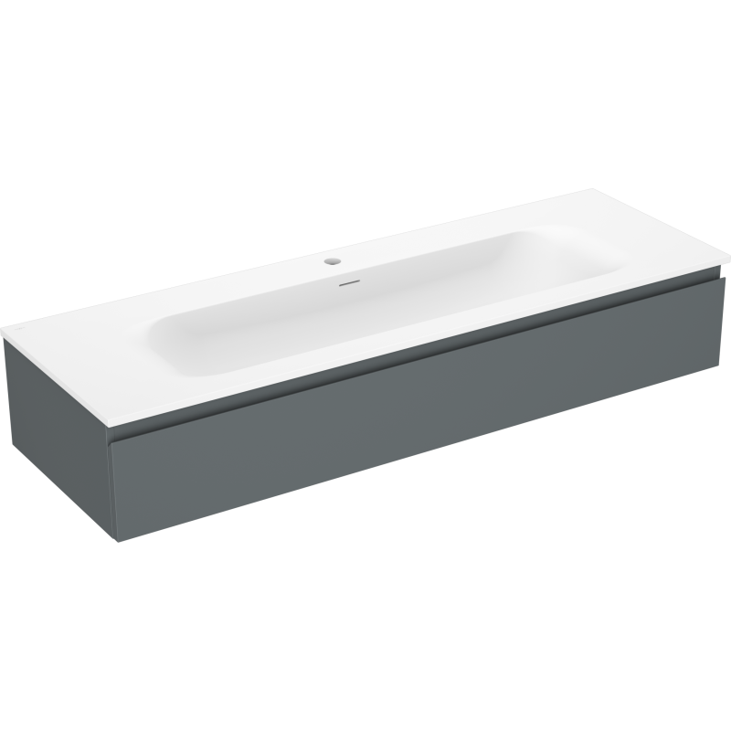 Mexen Orio koupelnová skříňka 140 cm s umyvadlem Vela, 1 zásuvka, grafit mat/bílá mat - 91A10-14023-1-BF66-W23M01