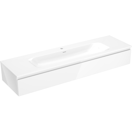 Mexen Orio koupelnová skříňka 160 cm s umyvadlem Vela, 1 zásuvka, bílý lesk - 91A10-16023-1-BF00-W23M00