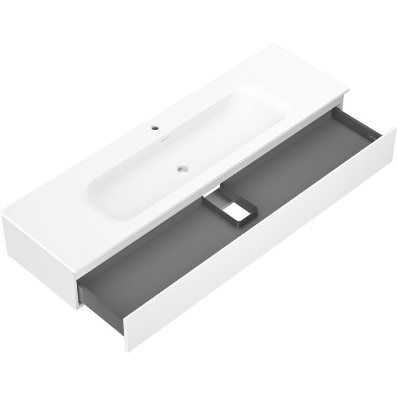 Mexen Orio koupelnová skříňka 160 cm s umyvadlem Vela, 1 zásuvka, bílá matná - 91A10-16023-1-BF01-W23M01
