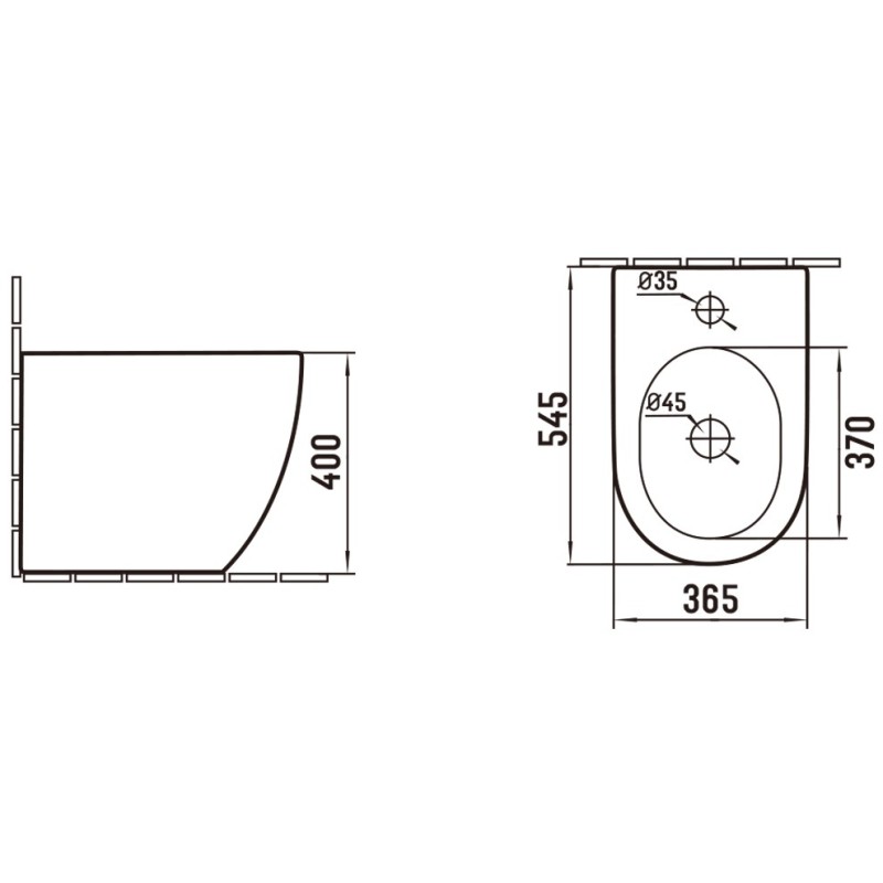 Mexen Lena stojící bidet, bílý - 36225200