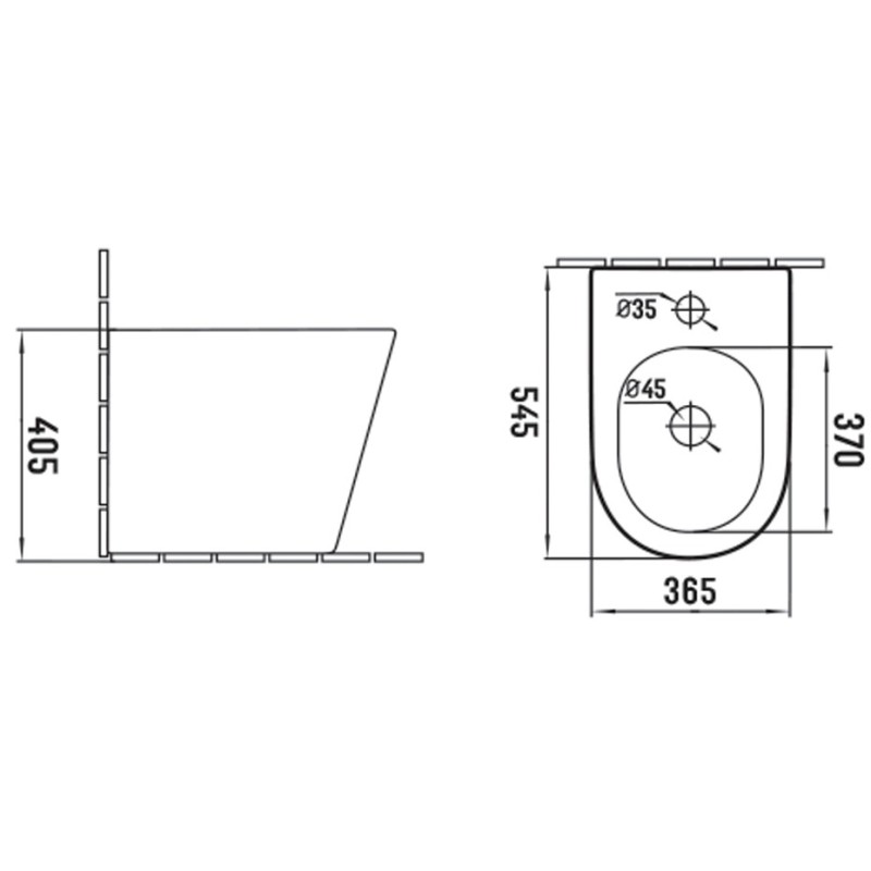 Mexen Rico stojící bidet, bílý - 36725100
