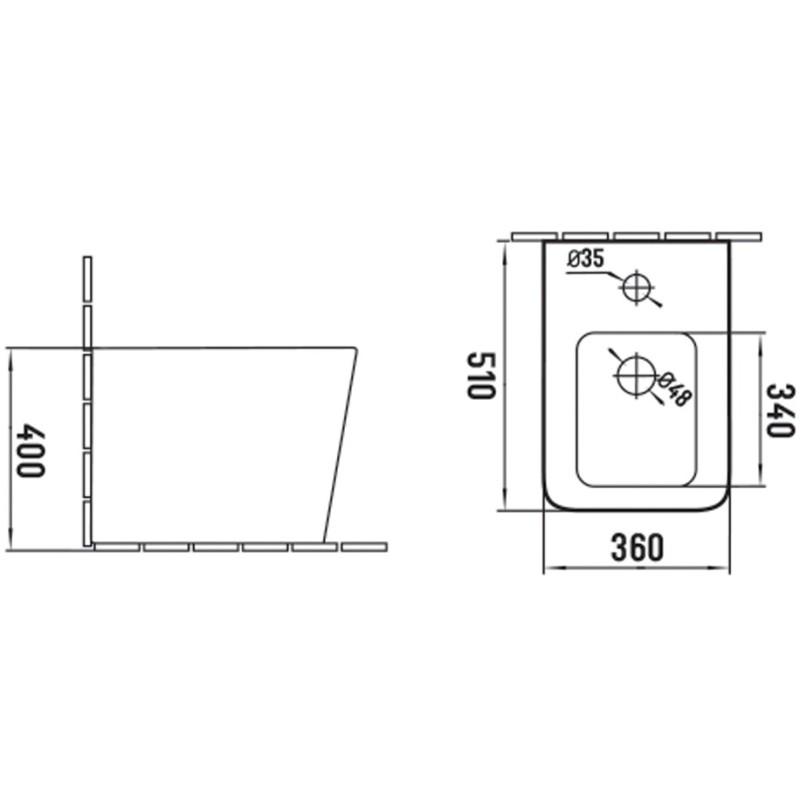 Mexen Cube stojící bidet, bílý - 36925000