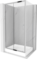 Mexen Apia sprchový kout posuvný 120 x 80 cm, transparentní, chrom + vanička Rio - 840-120-080-01-00-4510