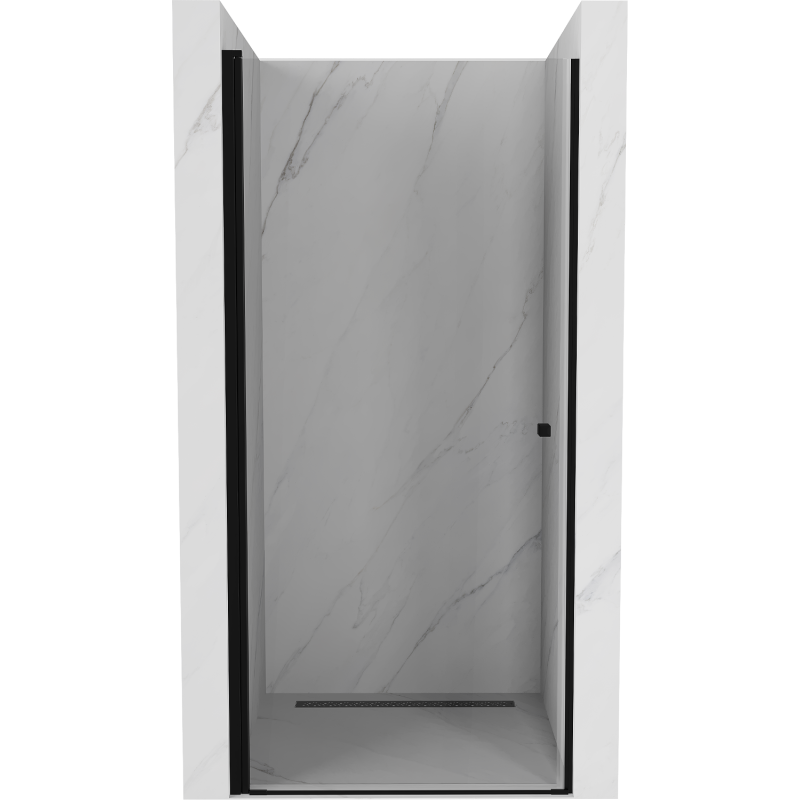 Mexen Pretoria sprchové dveře otočné 80 cm, transparentní, černé - 852-080-000-70-00