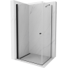 Mexen Pretoria sprchový kout s otočnými dveřmi 90 x 70 cm, Průhledné, Černá - 852-090-070-70-00
