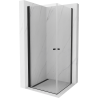 Mexen Pretoria Duo sprchový kout s otevíracími dveřmi 80 x 80 cm, transparentní, černá - 852-080-080-70-00-02