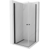 Mexen Pretoria Duo sprchová kabina otevíratelná 90 x 90 cm, transparentní, černá - 852-090-090-70-00-02