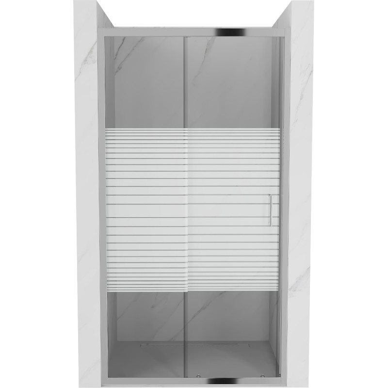 Mexen Apia posuvné sprchové dveře 135 cm, pásy, chrom - 845-135-000-01-20