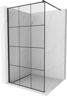 Mexen Kioto sprchová stěna Walk-in 100 x 200 cm, černá mřížka 8 mm, černá - 800-100-101-70-77