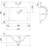 Mexen Rivel 50cm koupelnová skříňka s umyvadlem Vela, 1 zásuvka, drážkovaná, grafit mat/bílá mat